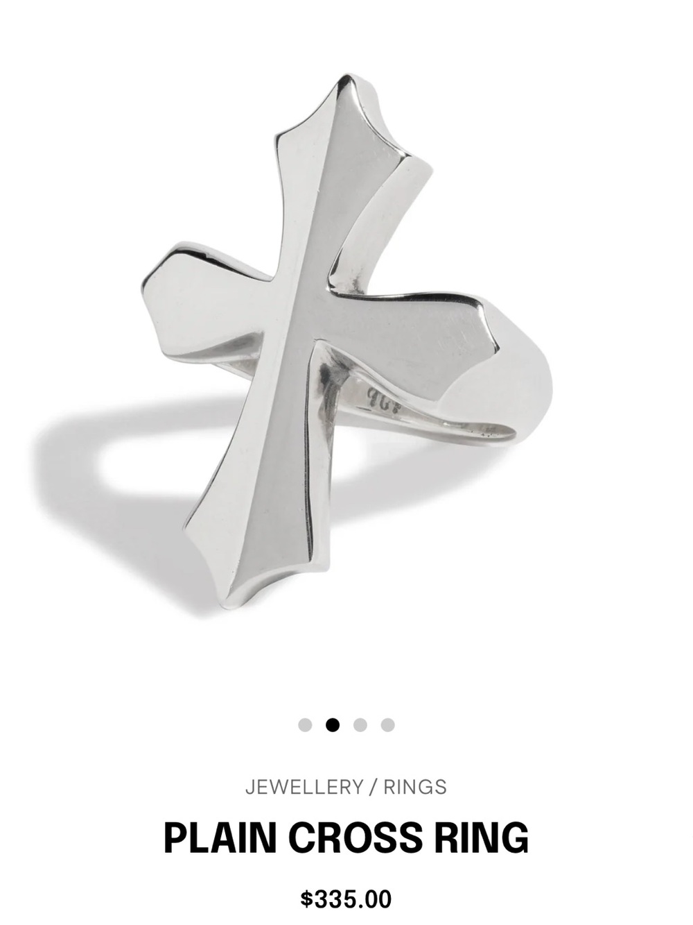 Great Frog Plain Cross Ring